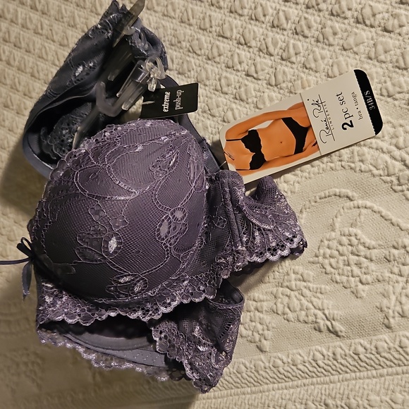 Rene Rofe Purple Lace Bra Intimates Sleepwear - Picture 6 of 6